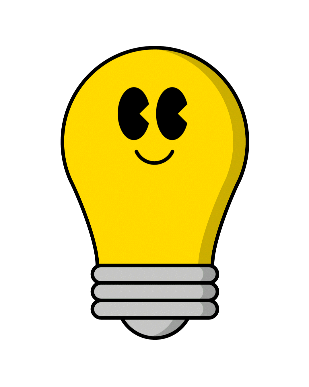 Animated smiling lightbulb for Interaction Design Studio