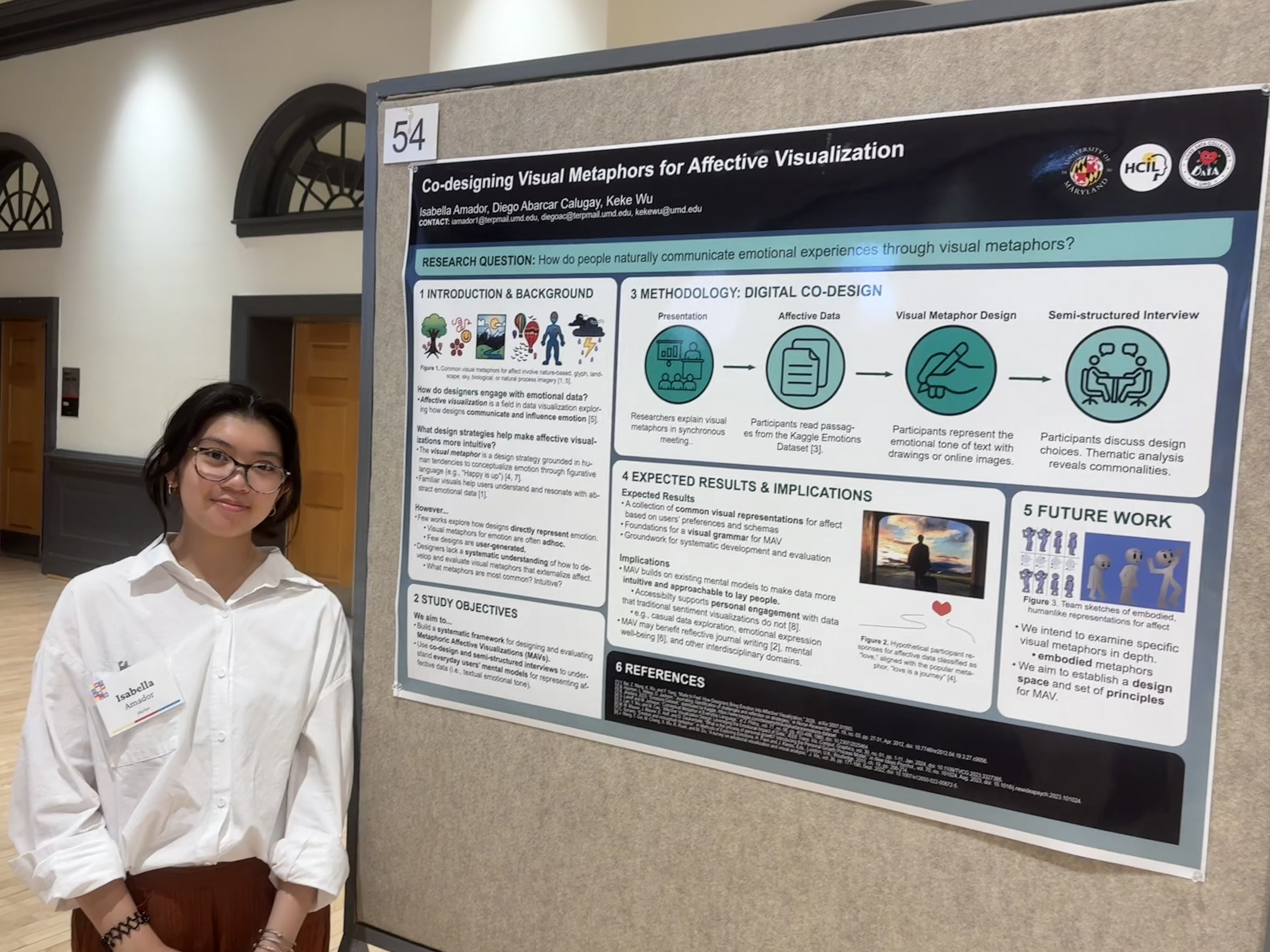 Isabella presenting her poster at SURC 2026
